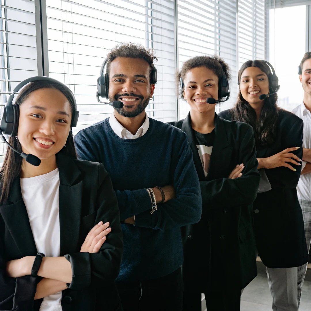 Sales team on calls